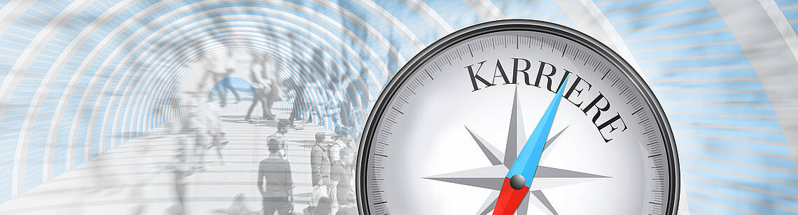 Kompass mit der Auschrift „Karriere“