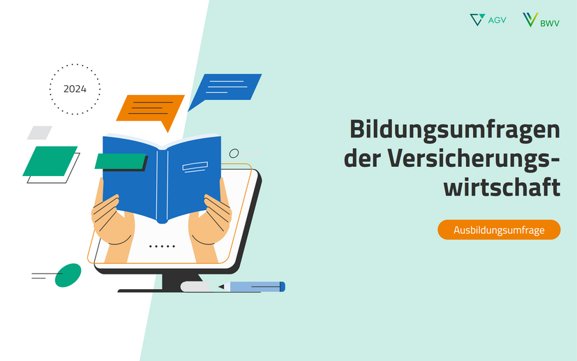 Deckblatt Bildungsumfragen der Versicherungswirtschaft – Ausbildungserhebung 2024